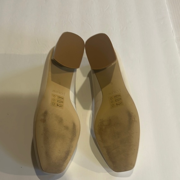 J Crew factory Elegant Cream Block tortoise Heels genuine leather upper size  9 - Picture 7 of 10
